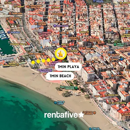 アパート Rentafive - Centro - 1min Playa - Ascensor